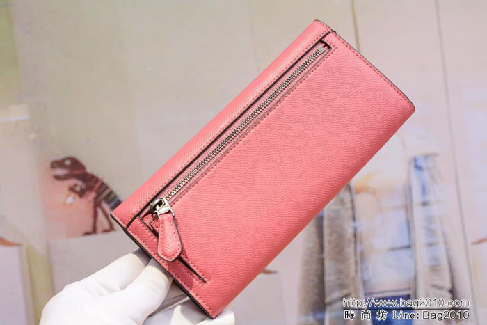 COACH蔻馳 原單內碼頭層牛皮 57715 新款 信封女士錢包  Chz1202